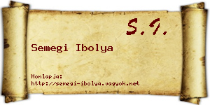 Semegi Ibolya névjegykártya